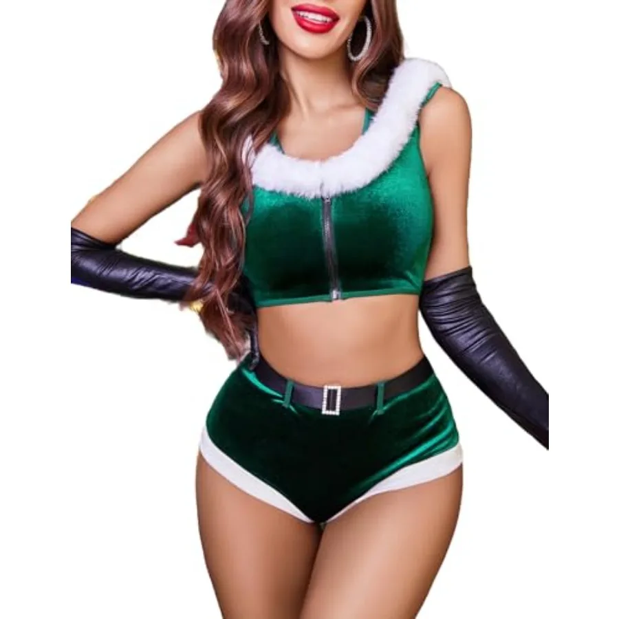 Avidlove Lingerie for Women Fuzzy Velvet Babydoll Bodysuit Boudior Outfits 2 Pcs Pajamas with Belt
Avidlove Lingerie for Women Fuzzy Velvet Babydoll Bodysuit Boudior Outfits 2 Pcs Pajamas with Belt