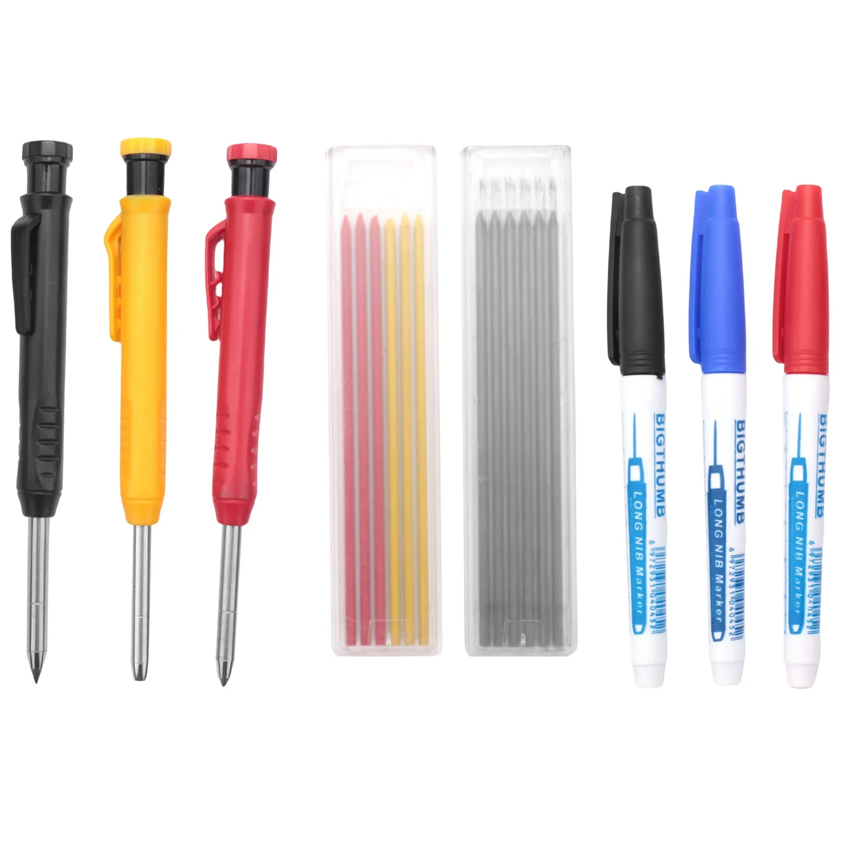 Woodworking Pencil Tool Set Multi-Purpose Deep Hole Markers Mechanical Pencils Long Nib Woodworking Pens
Woodworking Pencil Tool Set Multi-Purpose Deep Hole Markers Mechanical Pencils Long Nib Woodworking Pens