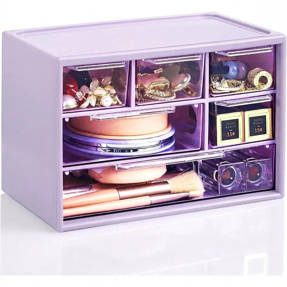 6-Drawer Stackable Clear Desktop Organizer, Ideal for Makeup, Office Supplies and Small Items Storage
6-Drawer Stackable Clear Desktop Organizer, Ideal for Makeup, Office Supplies and Small Items Storage