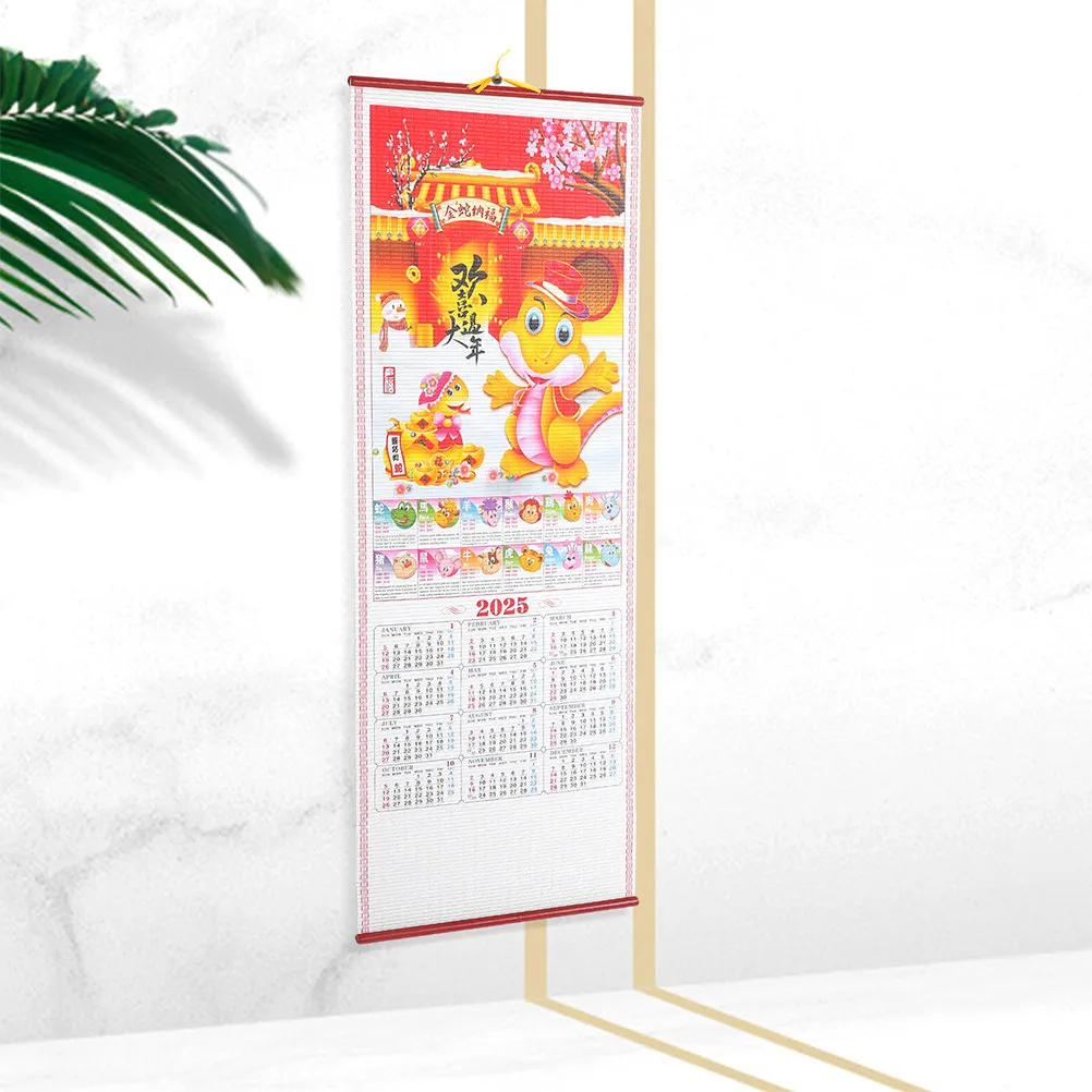 2Pcs Hanging Scroll Calendar Year Calendar Year of The Snake 2025 Wall Decor Thickened Material Chinese Lunar Monthly Planner
2Pcs Hanging Scroll Calendar Year Calendar Year of The Snake 2025 Wall Decor Thickened Material Chinese Lunar Monthly Planner