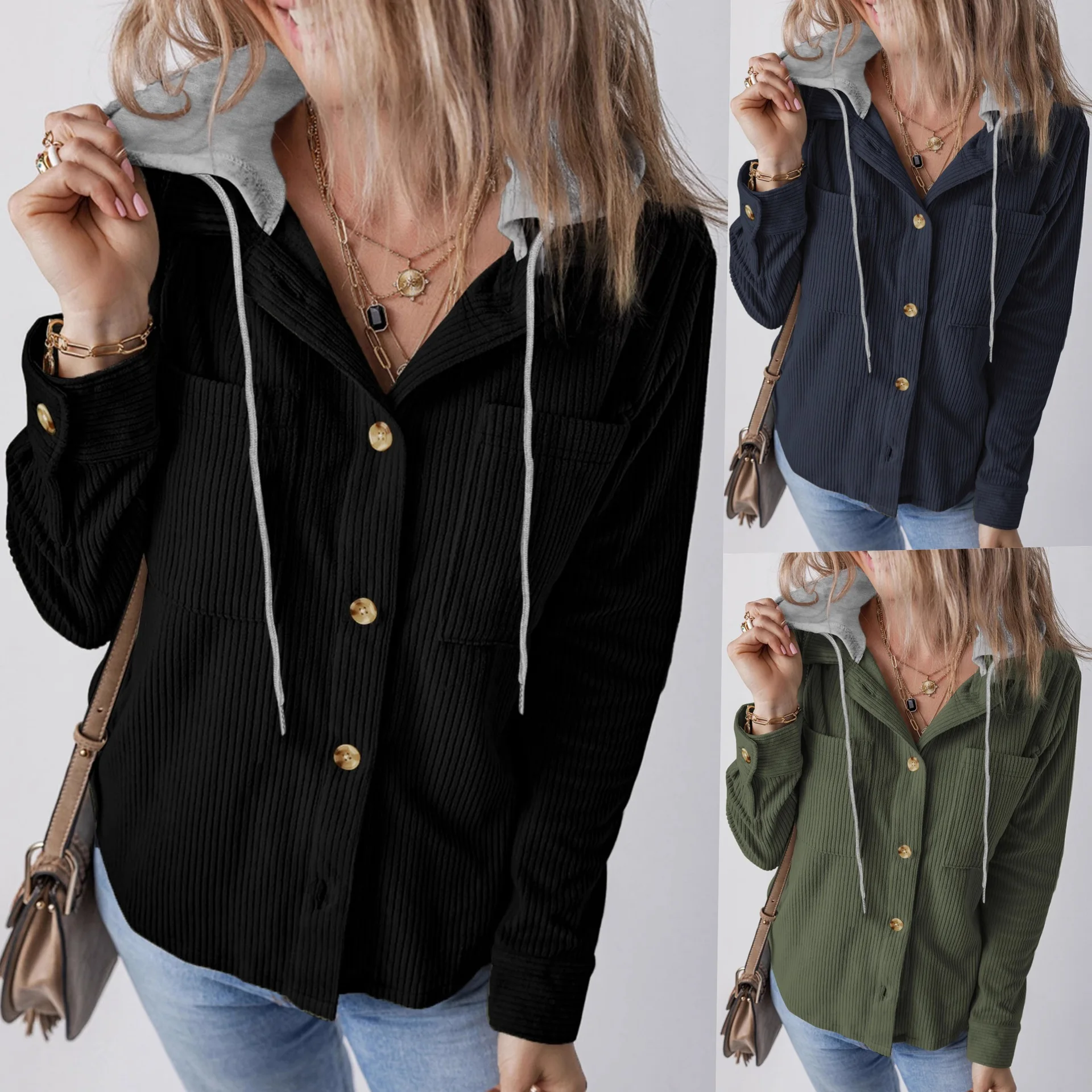 Comfortable Casual Women's Jacket Coat Autumn Winter Long Sleeve Button Hoodie Outerwear Fashionable Street Style Top
Comfortable Casual Women's Jacket Coat Autumn Winter Long Sleeve Button Hoodie Outerwear Fashionable Street Style Top