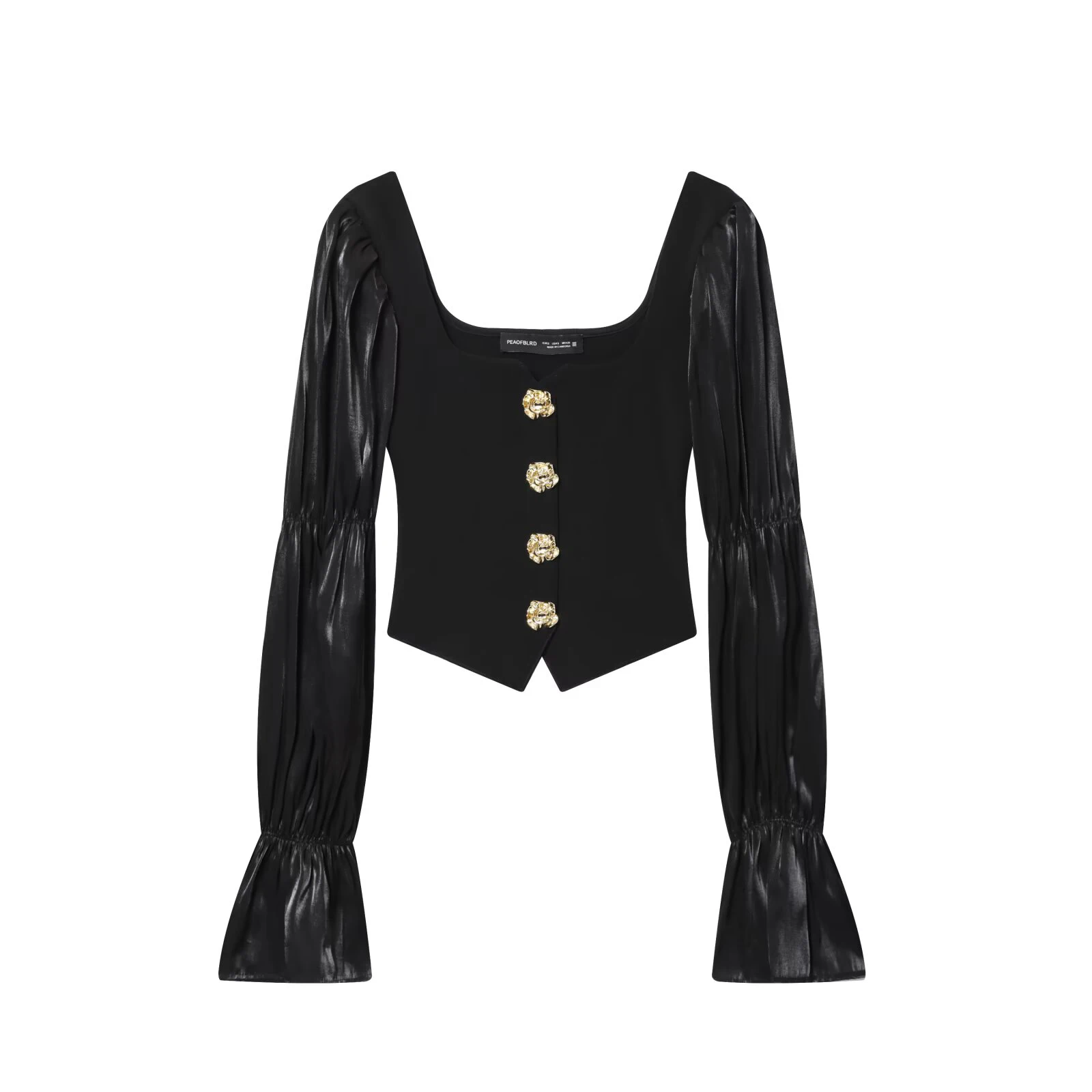 2025 Autumn New Black French Small Capitalist Square Collar Slim Fit Button Splicing Elastic Shirt Top
2025 Autumn New Black French Small Capitalist Square Collar Slim Fit Button Splicing Elastic Shirt Top