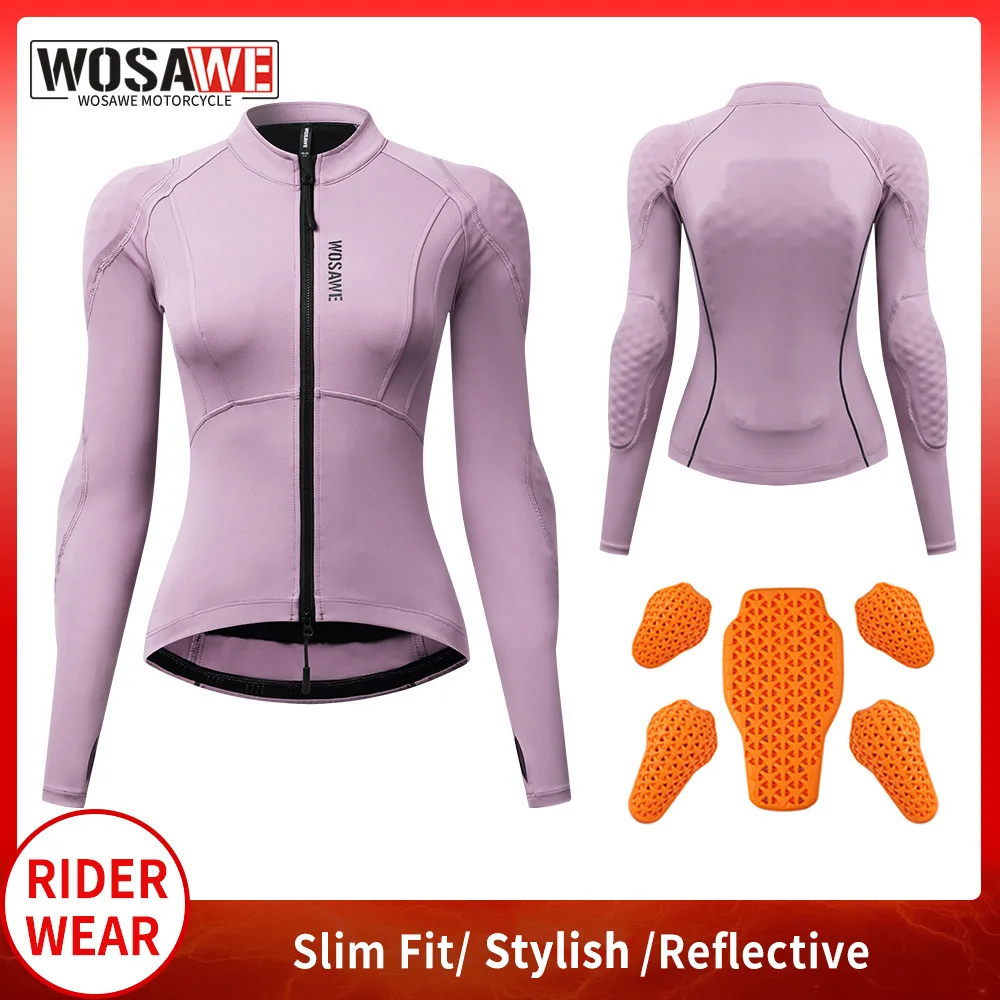 WOSAWE Women Motorcycle Jackets Back Support Moto Rider Breathable Coat Built-in Soft Padded Ladies Motocross Downhill Clothing
WOSAWE Women Motorcycle Jackets Back Support Moto Rider Breathable Coat Built-in Soft Padded Ladies Motocross Downhill Clothing