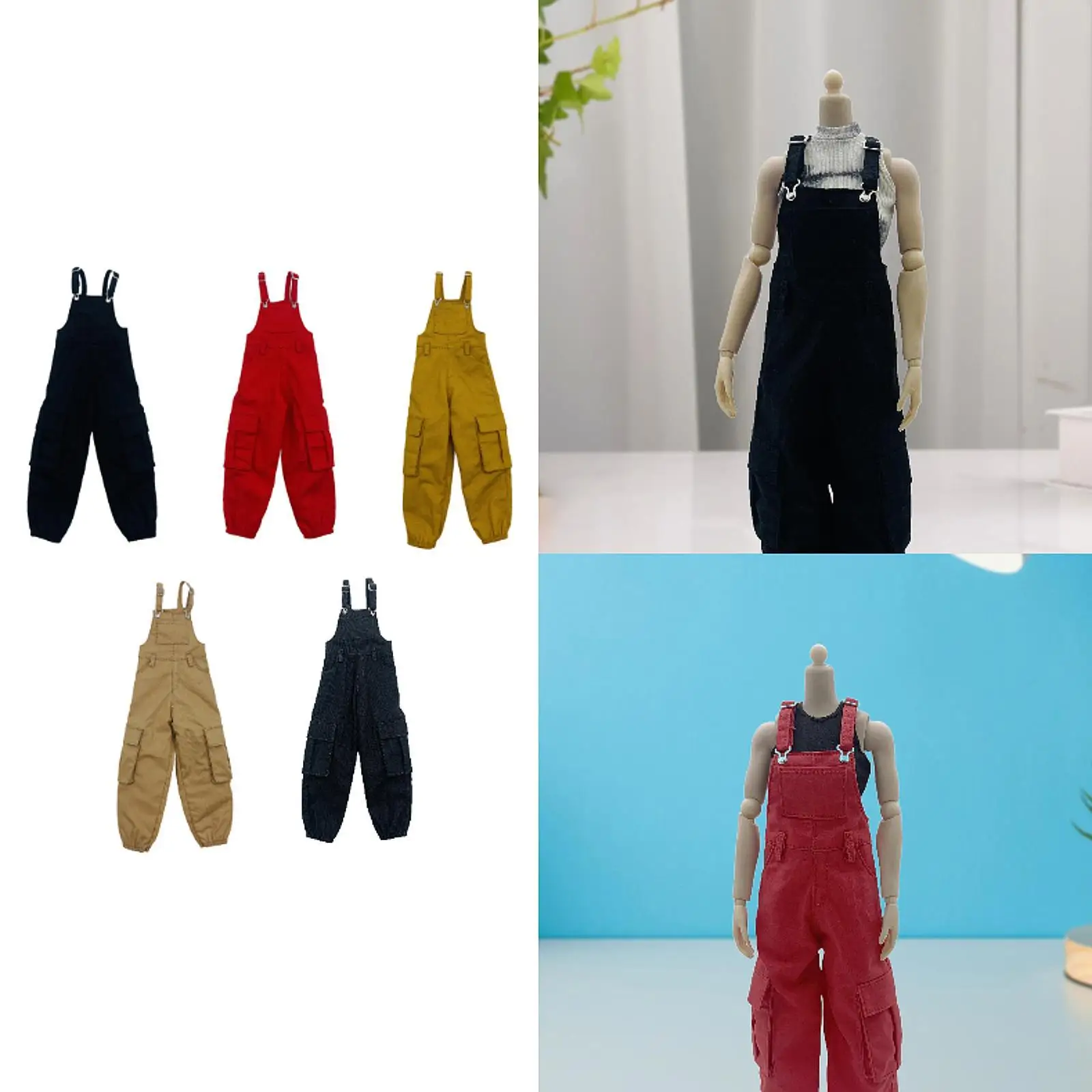 1/6 Scale Overall Cloth Cosplay Costume Mini Long Pants with Pocket Miniature Jumpsuit for 12" Figures Doll Model Dress up
1/6 Scale Overall Cloth Cosplay Costume Mini Long Pants with Pocket Miniature Jumpsuit for 12" Figures Doll Model Dress up