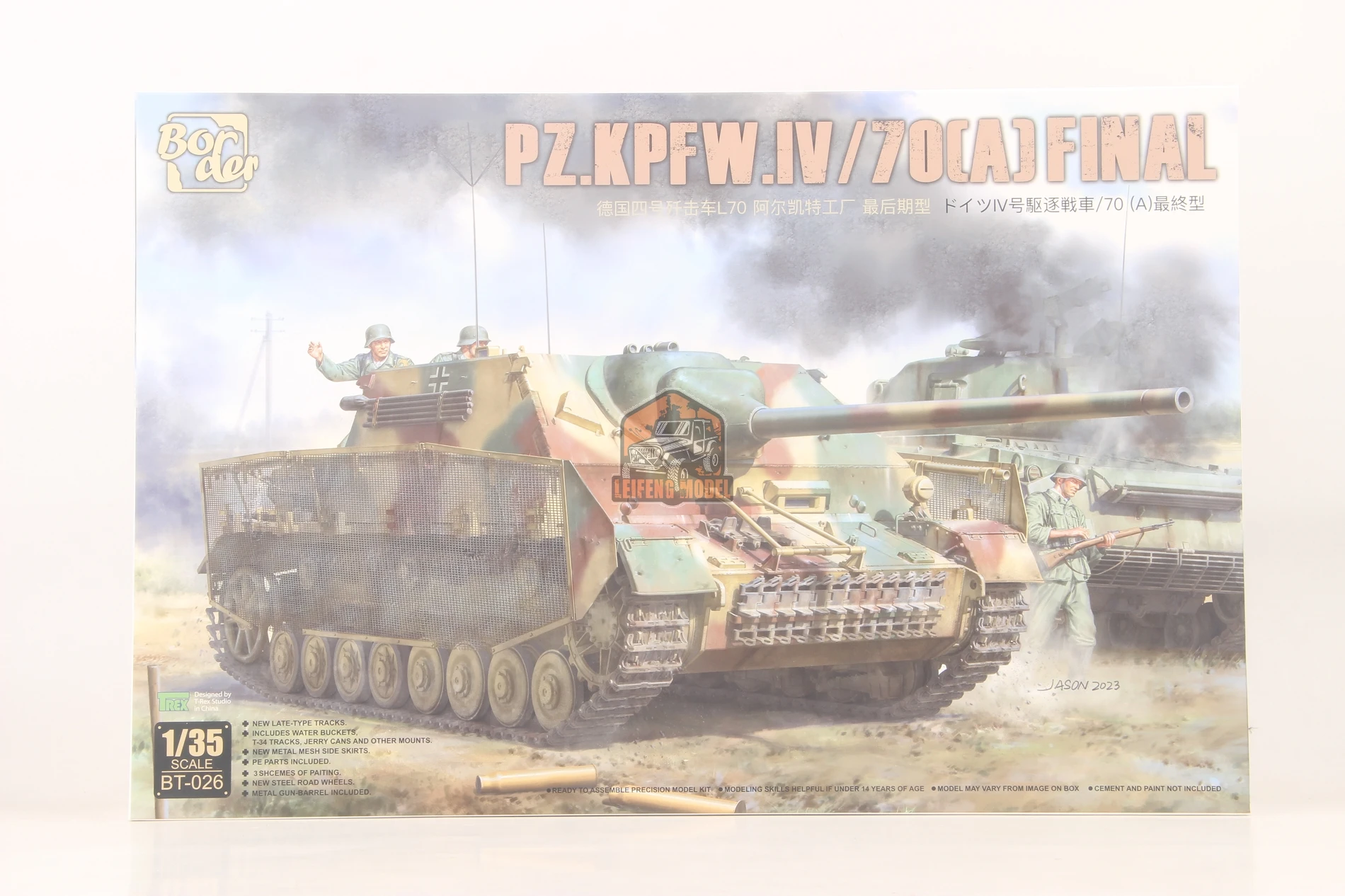 Border BT-026 1/35 Scale Pz.Kpfw.IV L/70(A) Final Porduction Plastic Model Kit
Border BT-026 1/35 Scale Pz.Kpfw.IV L/70(A) Final Porduction Plastic Model Kit