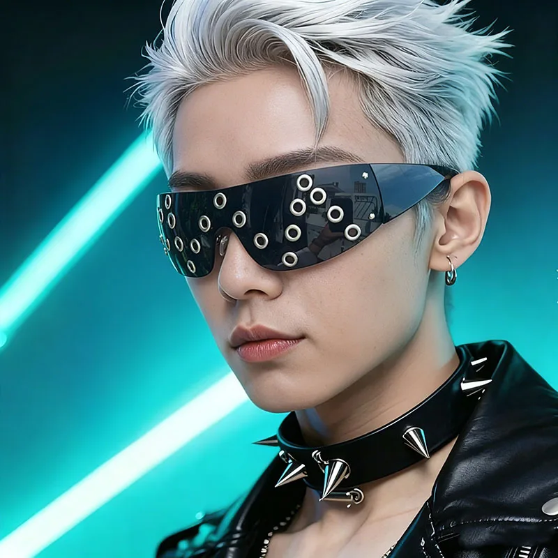 Gothic Cyberpunk Stylele Frameless Sunglasses Y2K Personality Exaggerated Hollowed Out Outdoor Street Party Decorative Eyewears
Gothic Cyberpunk Stylele Frameless Sunglasses Y2K Personality Exaggerated Hollowed Out Outdoor Street Party Decorative Eyewears