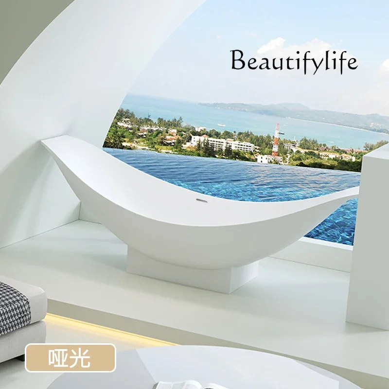 Artificial stone freestanding suspended bathtub hotel home acrylic large bathtub fashionable and high-end
Artificial stone freestanding suspended bathtub hotel home acrylic large bathtub fashionable and high-end