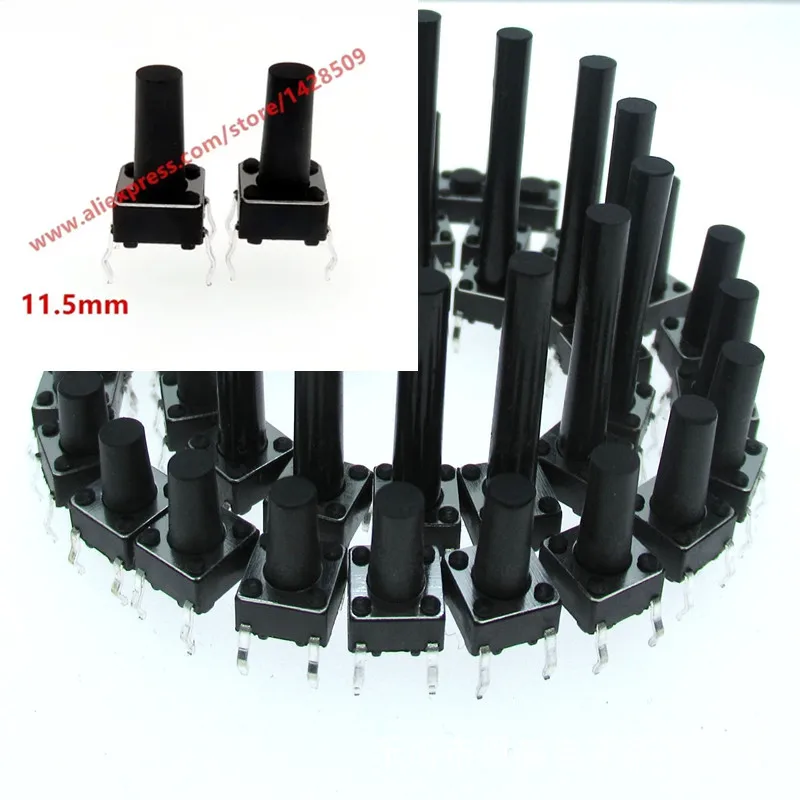 600pcs/lot 6*6*11.5mm Micro Push Touch Switch 6X6X11.5 Copper Foot Mini Switches
600pcs/lot 6*6*11.5mm Micro Push Touch Switch 6X6X11.5 Copper Foot Mini Switches