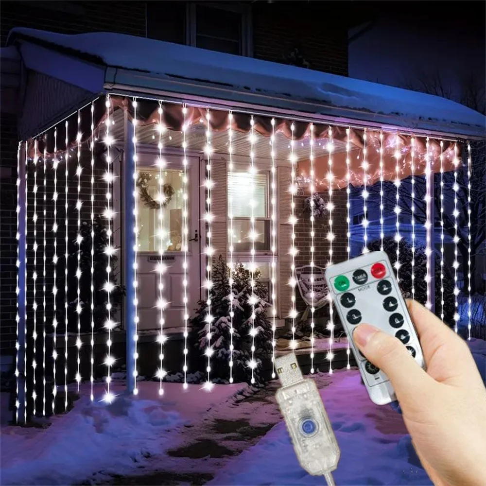 Festoon USB 8 Modes Christmas Light Wedding Fairy Party LED Curtain Garland String Garden Lamp Holiday Light for Room Decoration
Festoon USB 8 Modes Christmas Light Wedding Fairy Party LED Curtain Garland String Garden Lamp Holiday Light for Room Decoration