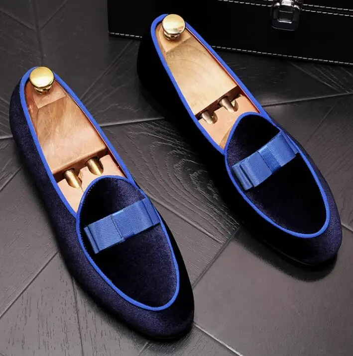 Fashion Bow Men Royal Blue Black Velvet Loafers Shoes Gentleman Moccasin Gommino Men Party Leather Shoes Man Zapatos Hombre
Fashion Bow Men Royal Blue Black Velvet Loafers Shoes Gentleman Moccasin Gommino Men Party Leather Shoes Man Zapatos Hombre