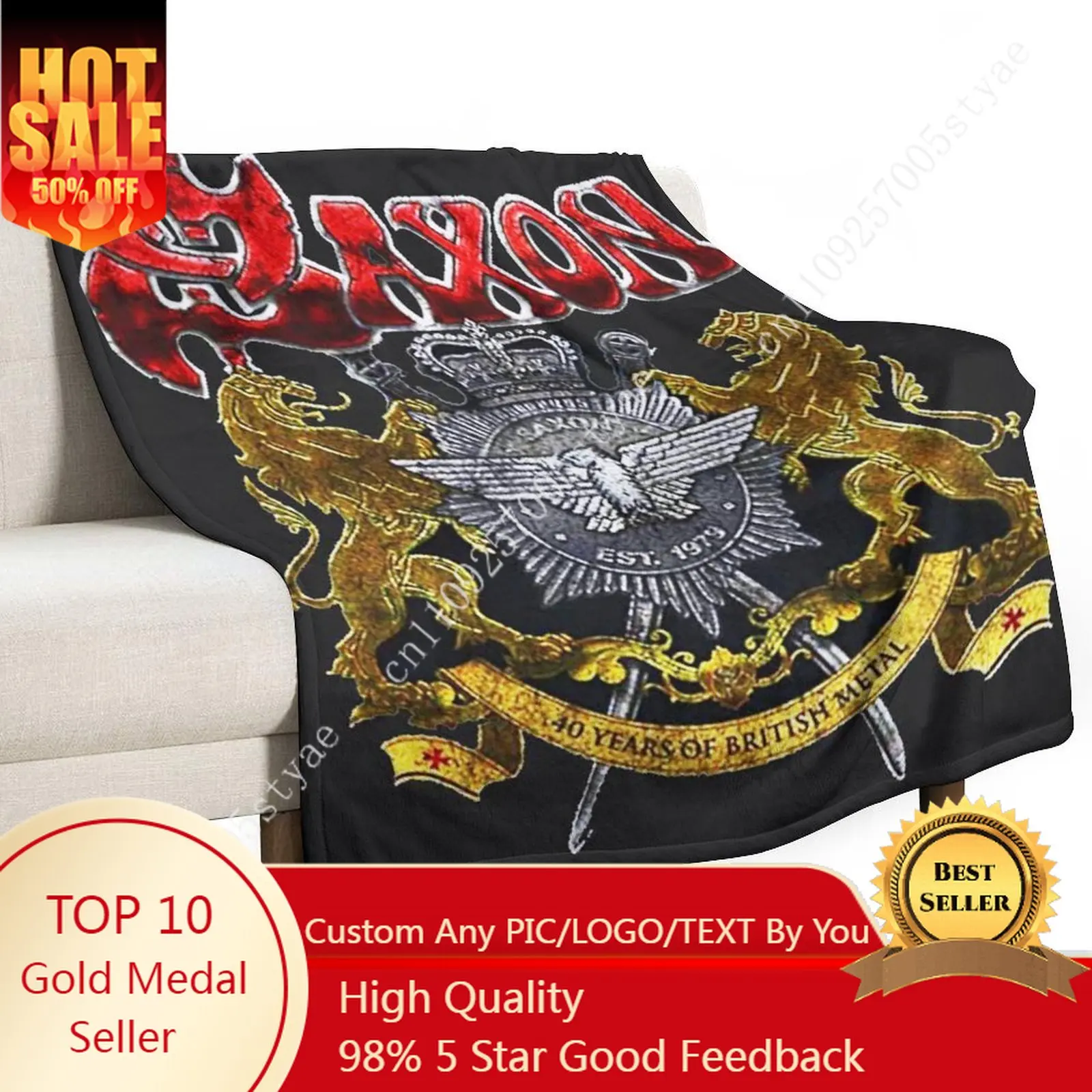 Heavy Metal Band Saxon Flannel Blankets Are Soft Comfortable and Warm Perfect for Winter Naps Homes Offices Travel Camping
Heavy Metal Band Saxon Flannel Blankets Are Soft Comfortable and Warm Perfect for Winter Naps Homes Offices Travel Camping