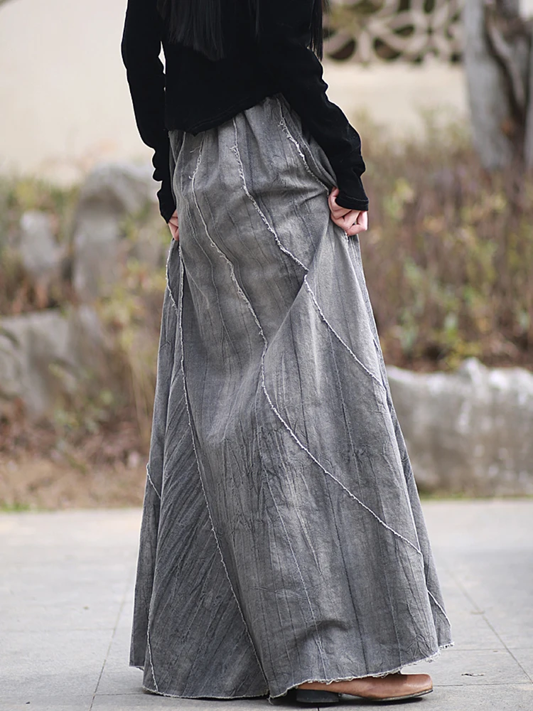 Весенняя винтажная однотонная свободная женская повседневная юбка трапециевидной формы с высокой талией M935, женская длинная юбка из хлопка и льна, новинка 2025 г.
Весенняя винтажная однотонная свободная женская повседневная юбка трапециевидной формы с высокой талией M935, женская длинная юбка из хлопка и льна, новинка 2025 г.