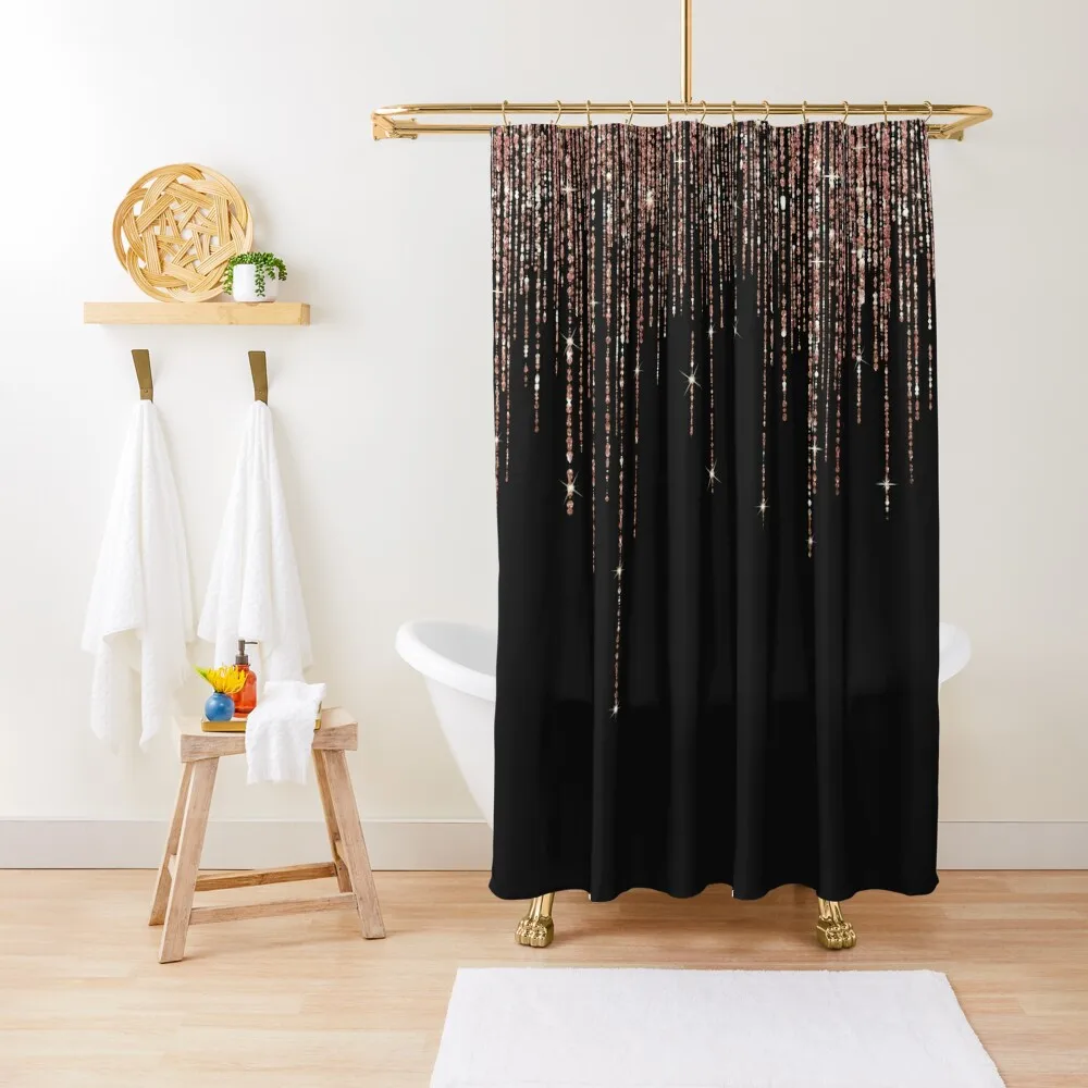Luxury Black Rose Gold Sparkly Glitter Fringe Shower Curtain Funny Shower Shower Set For Bathroom Waterproof Curtain
Luxury Black Rose Gold Sparkly Glitter Fringe Shower Curtain Funny Shower Shower Set For Bathroom Waterproof Curtain