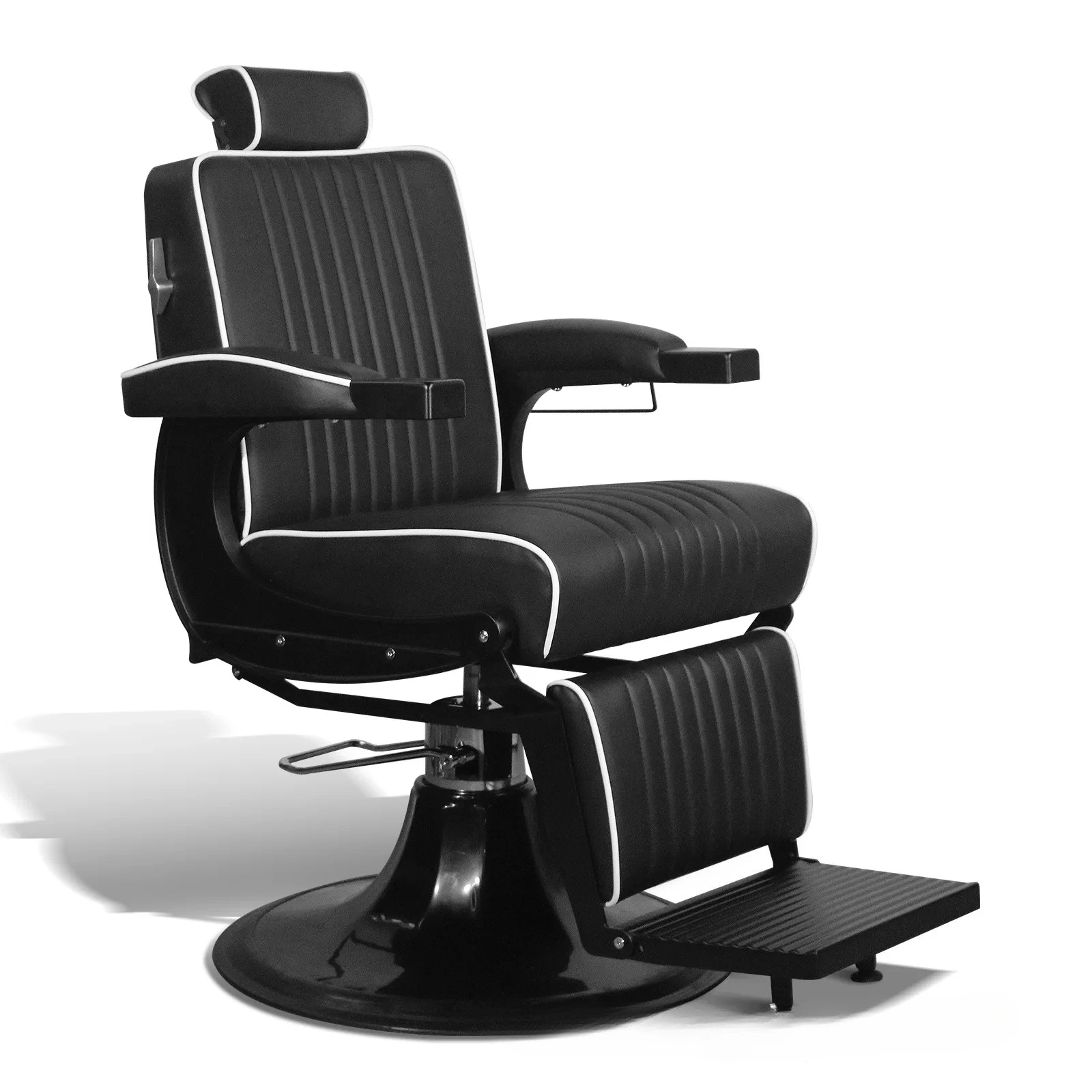 Barber chair, reclining men with oily hair to lift the large chair in the barber shop
Barber chair, reclining men with oily hair to lift the large chair in the barber shop