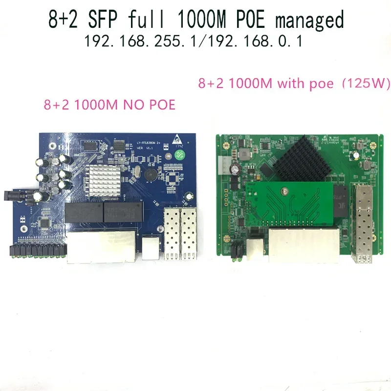 Модуль коммутатора Ethernet PoE Управляемый модуль коммутатора с 2 гигабическими слотами SFP Гигабитный коммутатор Управление IP 8-портовый 10/100/1000 Мбит/с
Модуль коммутатора Ethernet PoE Управляемый модуль коммутатора с 2 гигабическими слотами SFP Гигабитный коммутатор Управление IP 8-портовый 10/100/1000 Мбит/с