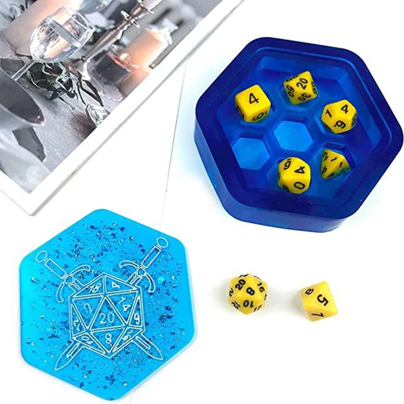 N58F Polyhedral Dice Molds DIY Epoxy Resin Casting Molds for Table Board Game Storage Box Mold with Syringe Making Set DIY
N58F Polyhedral Dice Molds DIY Epoxy Resin Casting Molds for Table Board Game Storage Box Mold with Syringe Making Set DIY