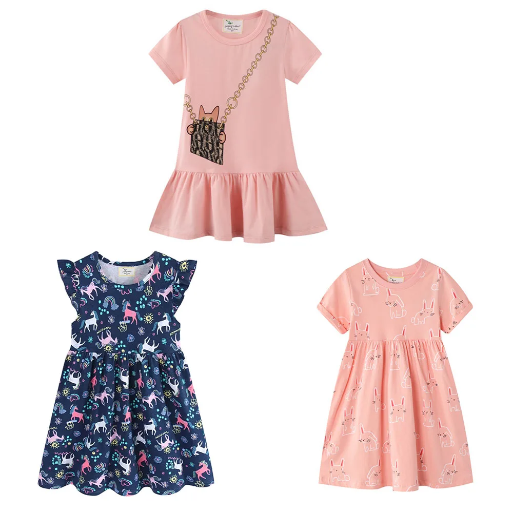 Summer Unicorn Print Cotton Dress for Girls Cute Princess Toddler Frocks Kids' Animal-themed Children's Wear Hot Selling Jumping
Summer Unicorn Print Cotton Dress for Girls Cute Princess Toddler Frocks Kids' Animal-themed Children's Wear Hot Selling Jumping