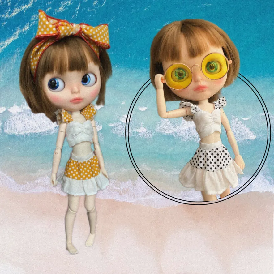 Blythe clothes Flying sleeves Swimsuit bikini one-piece corset 1/6 30cm bjd toy (Fit for Pullip,Ob24, Licca)176512
Blythe clothes Flying sleeves Swimsuit bikini one-piece corset 1/6 30cm bjd toy (Fit for Pullip,Ob24, Licca)176512