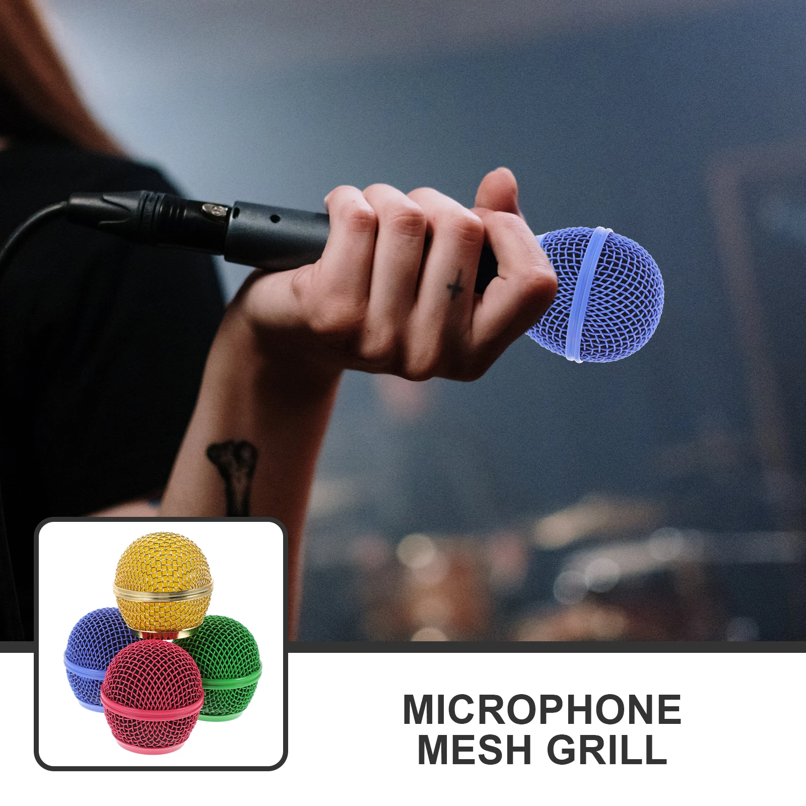 4pcs Microphone Mesh Grille Cover Replacement Metal Mic Head Isolation Shield for Wired Wireless Mics Performance Recording
4pcs Microphone Mesh Grille Cover Replacement Metal Mic Head Isolation Shield for Wired Wireless Mics Performance Recording