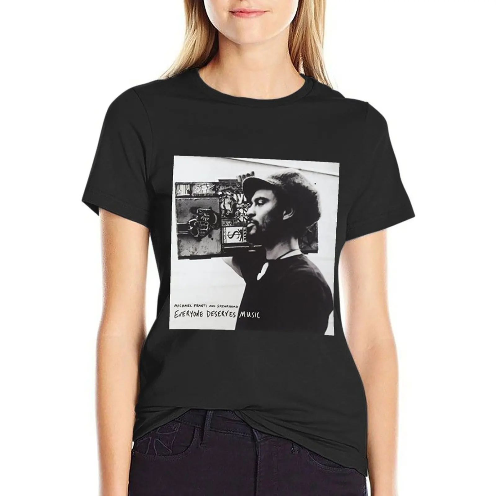 Everyone Deserves Music by MICHAEL & SPEARHEAD FRANTI T-Shirt vintage clothes t-shirts for Women graphic tees funny
Everyone Deserves Music by MICHAEL & SPEARHEAD FRANTI T-Shirt vintage clothes t-shirts for Women graphic tees funny