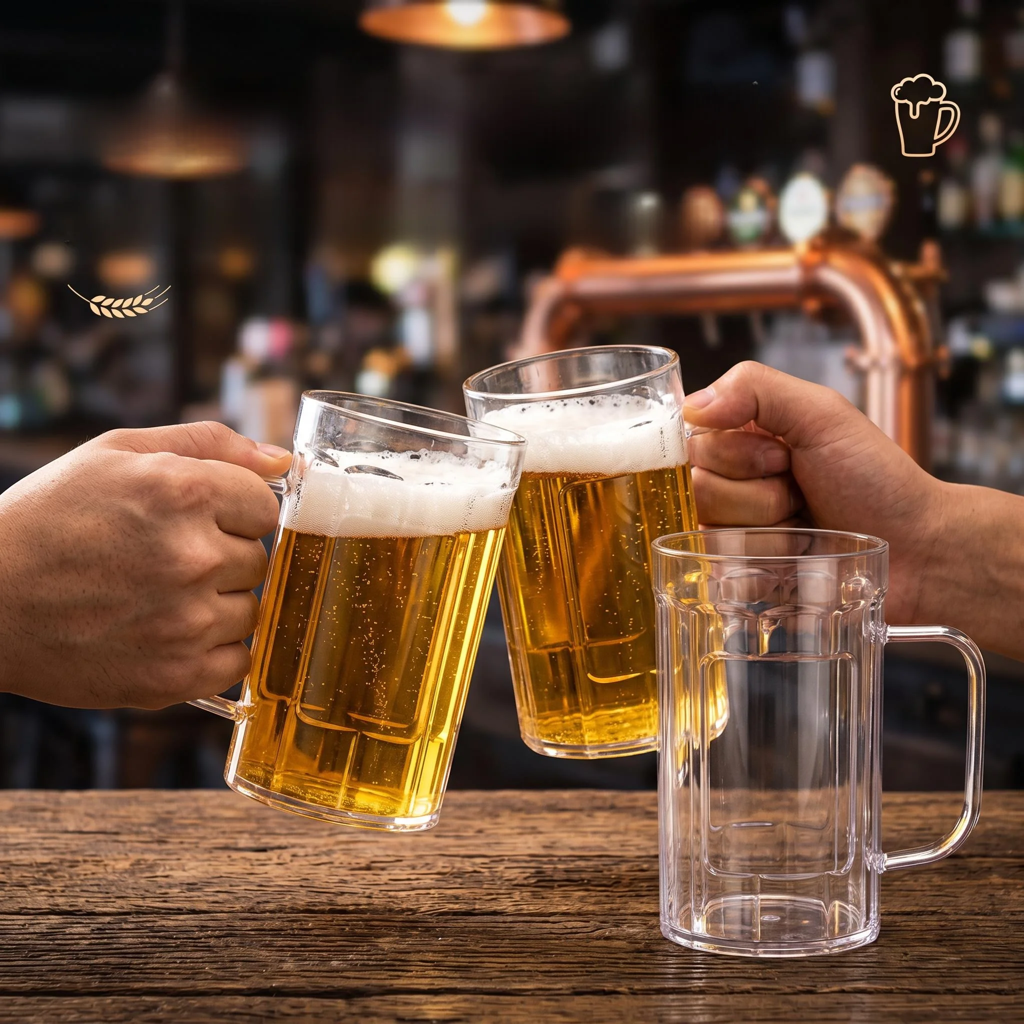 Acrylic Beer Glasses Thickened Plastic Anti-fall Barbecue Drinking Glasses Large Capacity Heat Resistant Beverage Glasses
Acrylic Beer Glasses Thickened Plastic Anti-fall Barbecue Drinking Glasses Large Capacity Heat Resistant Beverage Glasses