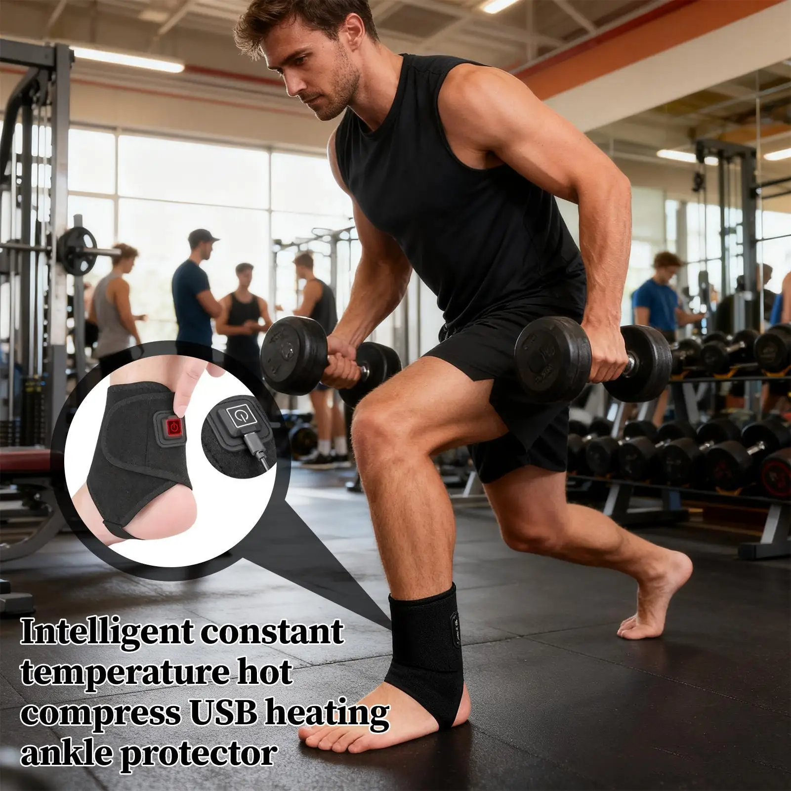 Тепловая повязка на лодыжку, регулируемая дышащая повязка на лодыжку с USB-подогревом для ежедневных тренировок, женщин, фитнеса, прогулок, мужчин
Тепловая повязка на лодыжку, регулируемая дышащая повязка на лодыжку с USB-подогревом для ежедневных тренировок, женщин, фитнеса, прогулок, мужчин