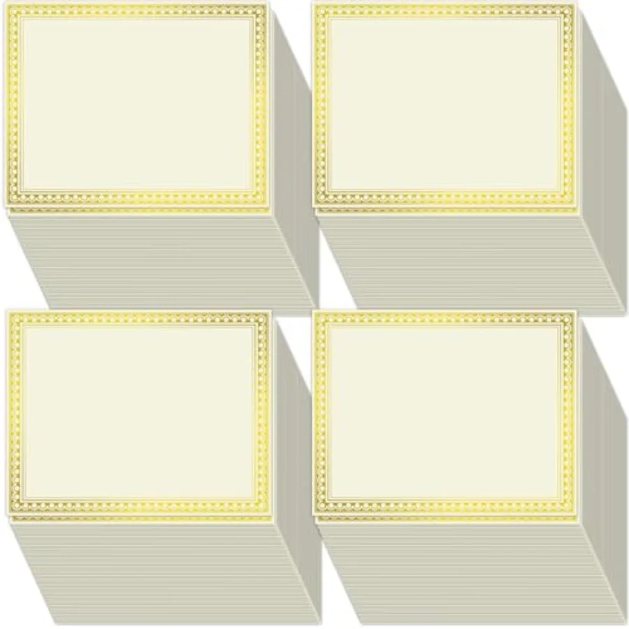 200 Sheet Gold Foil Award Certificate Paper Bulk 8.5 x 11 In for Printing Customizable Blank Cardstock Gold Border Certificate
200 Sheet Gold Foil Award Certificate Paper Bulk 8.5 x 11 In for Printing Customizable Blank Cardstock Gold Border Certificate