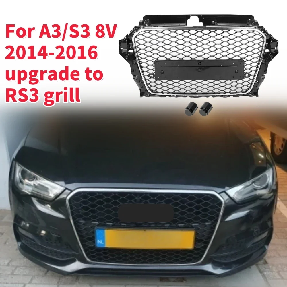Racing Grills Front Hood Grille Car Front Bumper Grill Center Grille for RS3 Grill for A3/S3 8V 2014-2016
Racing Grills Front Hood Grille Car Front Bumper Grill Center Grille for RS3 Grill for A3/S3 8V 2014-2016