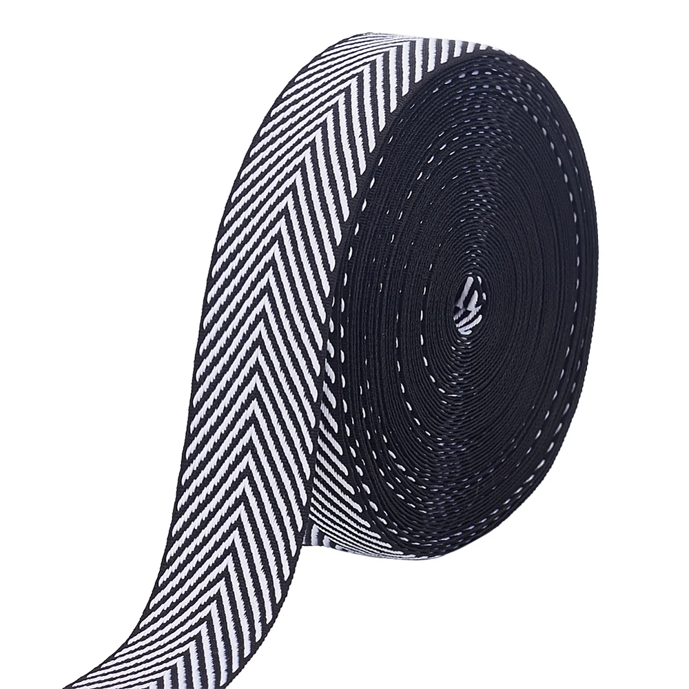 PH 9.6 yard Craft Striped Ribbon 1" Wide Polyester Ribbon Black White Striped Cotton Webbing Twill Tape Ribbon Herringbone
PH 9.6 yard Craft Striped Ribbon 1" Wide Polyester Ribbon Black White Striped Cotton Webbing Twill Tape Ribbon Herringbone