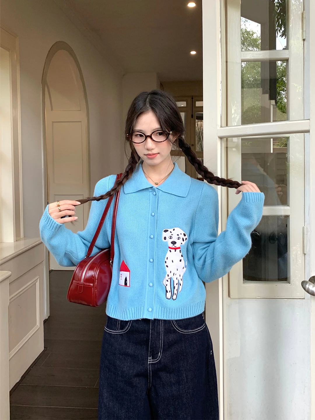 Cozydays Fun Little Dog Embroidered Knitwear Women's Soft Cozy Unique Design Sense Sweater Jaet Sweet Sle Long Sve
Cozydays Fun Little Dog Embroidered Knitwear Women's Soft Cozy Unique Design Sense Sweater Jaet Sweet Sle Long Sve