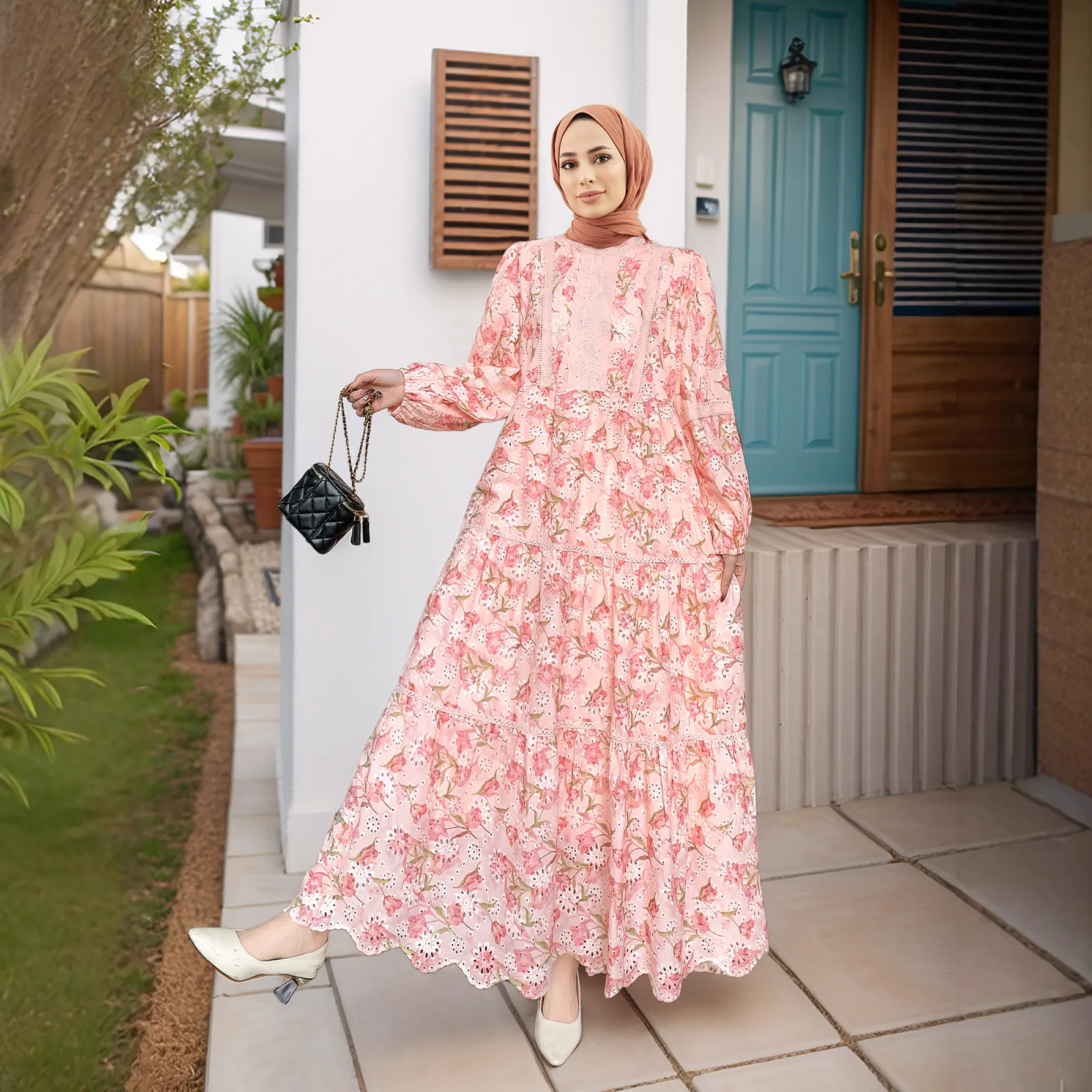 2025 Lace Embroidery Muslim Dress Women Dubai Abaya Turkey Kaftan Floral Print Jalabiya Caftan Marocain Femme Robe Eid Ramadan
2025 Lace Embroidery Muslim Dress Women Dubai Abaya Turkey Kaftan Floral Print Jalabiya Caftan Marocain Femme Robe Eid Ramadan