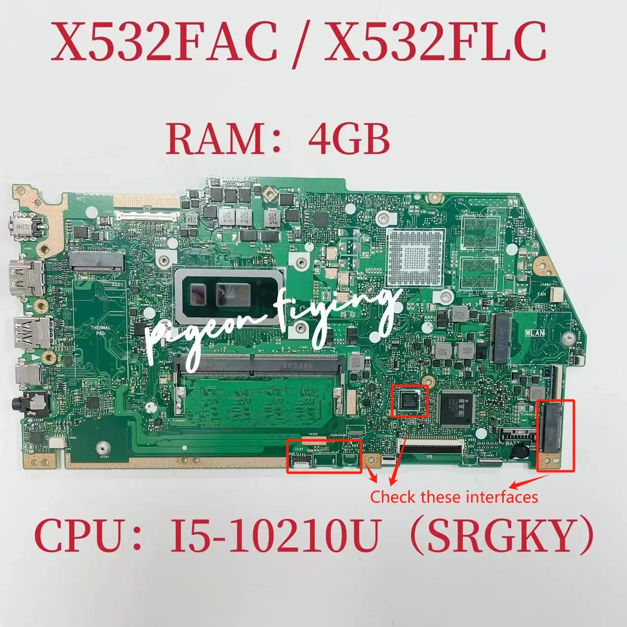 Материнская плата X532FAC для ноутбука ASUS X532FLC, материнская плата, процессор: I5-10210U SRGKY UMA RAM: 4 ГБ DDR4, 100% тест в порядке
Материнская плата X532FAC для ноутбука ASUS X532FLC, материнская плата, процессор: I5-10210U SRGKY UMA RAM: 4 ГБ DDR4, 100% тест в порядке