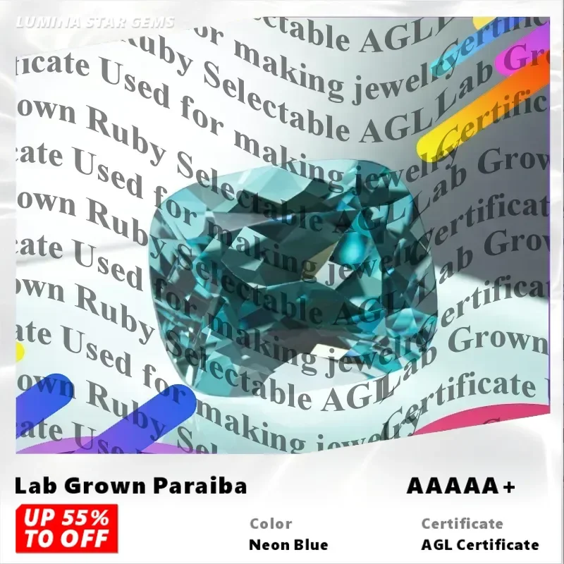 Lab Grown Paraiba Rectangle Cushion Cut Gemstone for DIY Advanced Jewelry Making Inlay Ring Necklace Selectable AGL Certificate
Lab Grown Paraiba Rectangle Cushion Cut Gemstone for DIY Advanced Jewelry Making Inlay Ring Necklace Selectable AGL Certificate