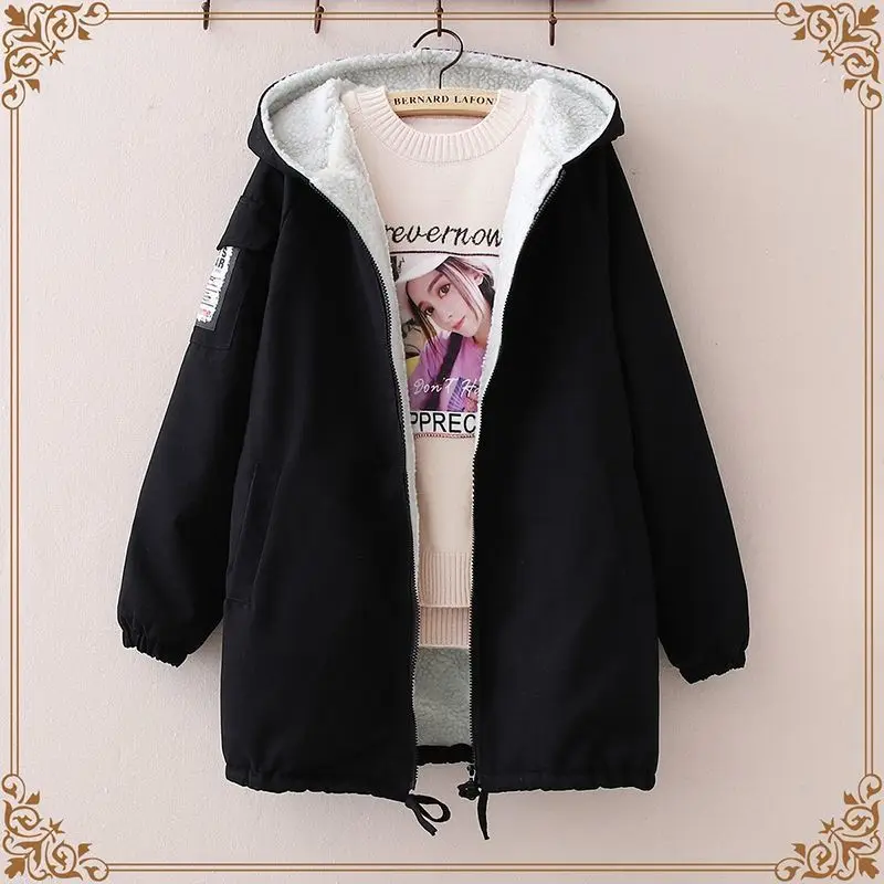 Модная женская куртка оверсайз свободного кроя с капюшоном, на подкладке, из хлопка, осенняя верхняя одежда в корейском стиле, для повседневной носки, длинная
Модная женская куртка оверсайз свободного кроя с капюшоном, на подкладке, из хлопка, осенняя верхняя одежда в корейском стиле, для повседневной носки, длинная