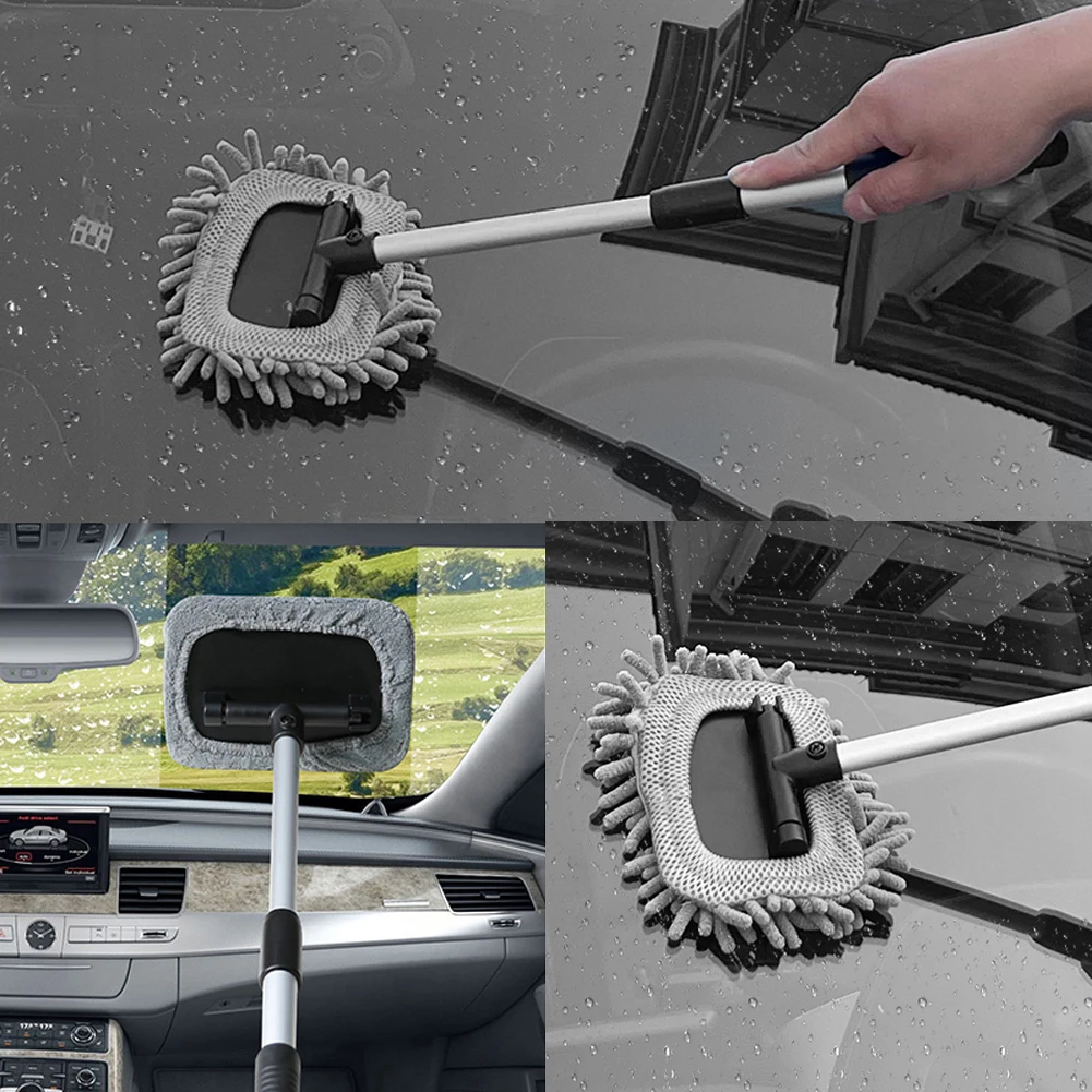 Набор щеток для мытья автомобиля со сменной накладкой, телескопическая щетка для защиты окон, регулируемая алюминиевая щетка с длинной ручкой, инструмент для чистки 
Набор щеток для мытья автомобиля со сменной накладкой, телескопическая щетка для защиты окон, регулируемая алюминиевая щетка с длинной ручкой, инструмент для чистки