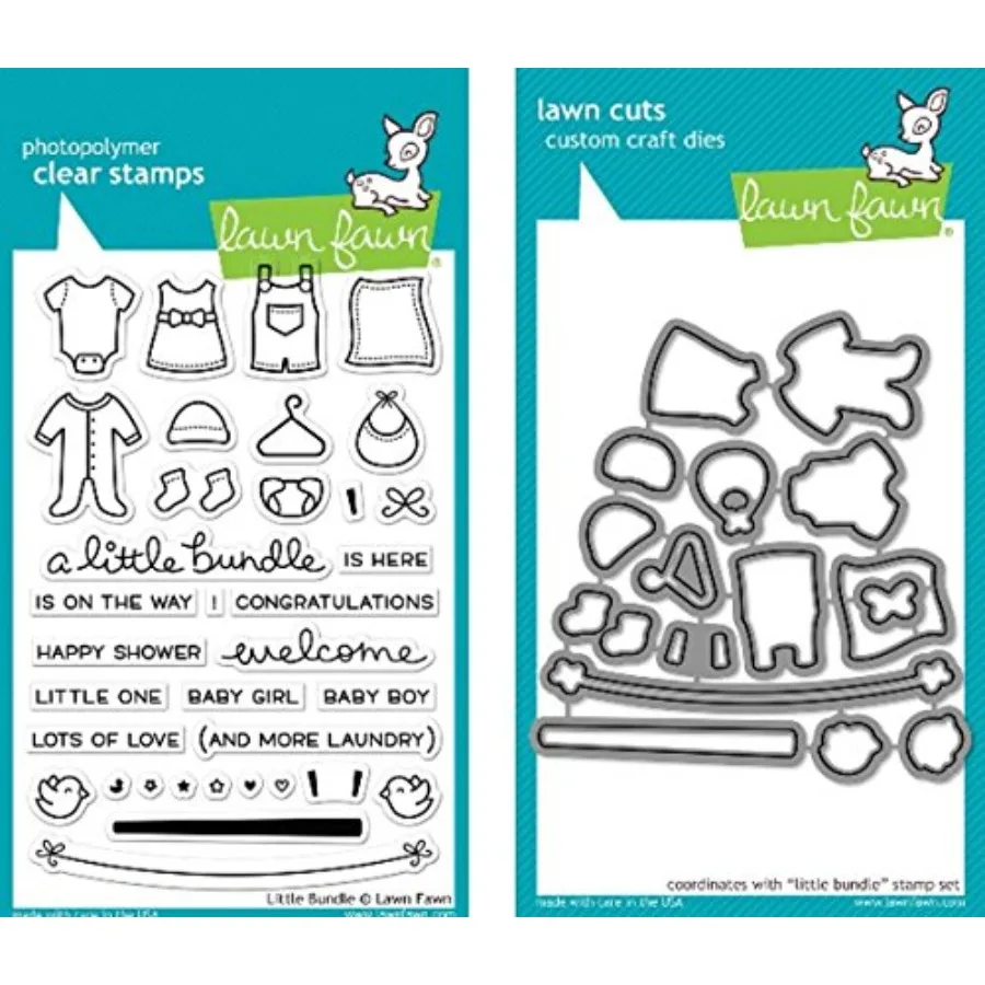Little Bundle Clear Stamp and Die Set - Includes One Each of LF1127 Stamp and LF1128 Die - Bundle Of 2
Little Bundle Clear Stamp and Die Set - Includes One Each of LF1127 Stamp and LF1128 Die - Bundle Of 2