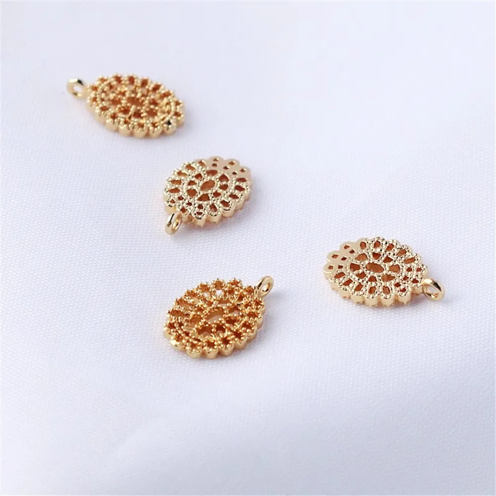 1PCS 14k Gold Color Retention Lace Hollow Oval Small Tag 7.5*11.5mm Pendant Diy Bracelet Necklace Charm Pendant
1PCS 14k Gold Color Retention Lace Hollow Oval Small Tag 7.5*11.5mm Pendant Diy Bracelet Necklace Charm Pendant