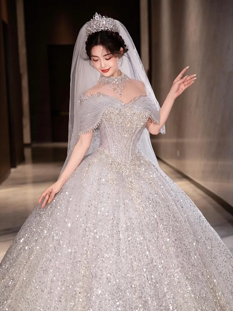 A new one-shoulder main fabric heavy-duty large-sized light luxury strapless dress
A new one-shoulder main fabric heavy-duty large-sized light luxury strapless dress