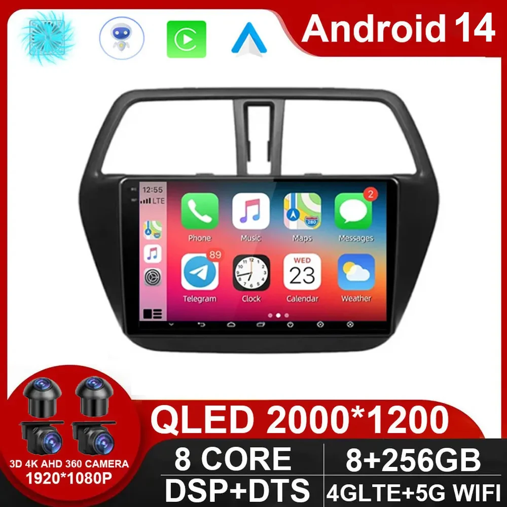 Android 14 Auto Car Radio Multimedia Player carplay For Suzuki SX4 -CROSS 2014 - 2017 Carplay navigation gps stereo NO 2din DVD
Android 14 Auto Car Radio Multimedia Player carplay For Suzuki SX4 -CROSS 2014 - 2017 Carplay navigation gps stereo NO 2din DVD