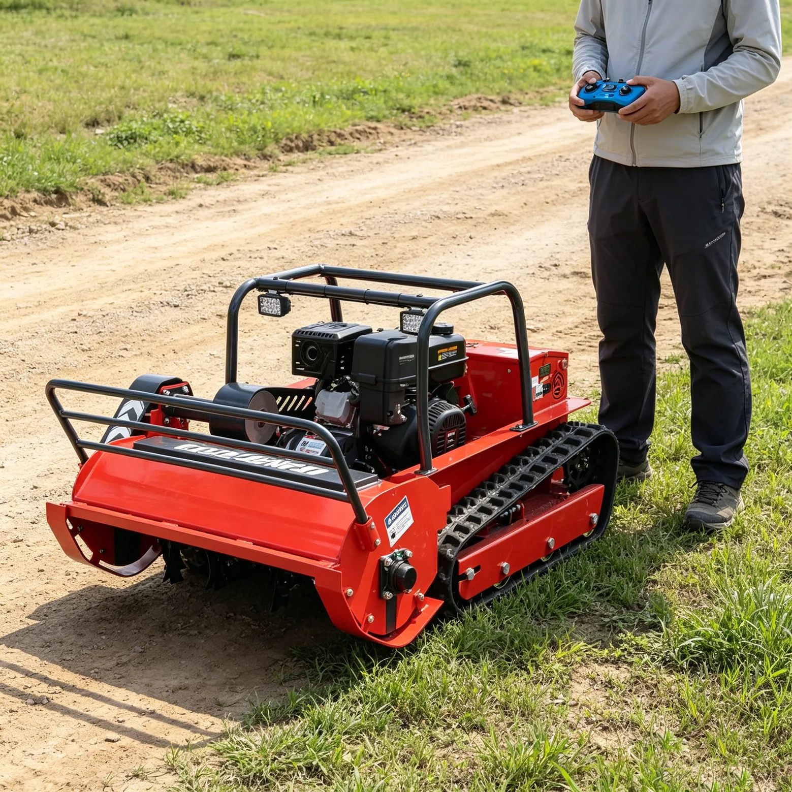 Customized all terrain lawn mower with professional tracked remote control, suitable for steep slopes and vineyards
Customized all terrain lawn mower with professional tracked remote control, suitable for steep slopes and vineyards