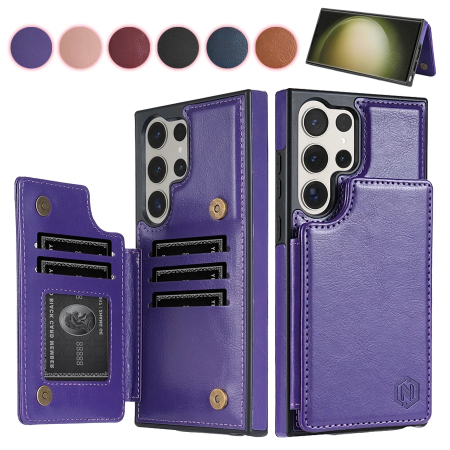High-quality Wallet Magnetic Double Buckle RFID Blocking Card Slot Leather Case For Samsung Galaxy S25 FE S24 FE S23 Ultra S22 P
High-quality Wallet Magnetic Double Buckle RFID Blocking Card Slot Leather Case For Samsung Galaxy S25 FE S24 FE S23 Ultra S22 P