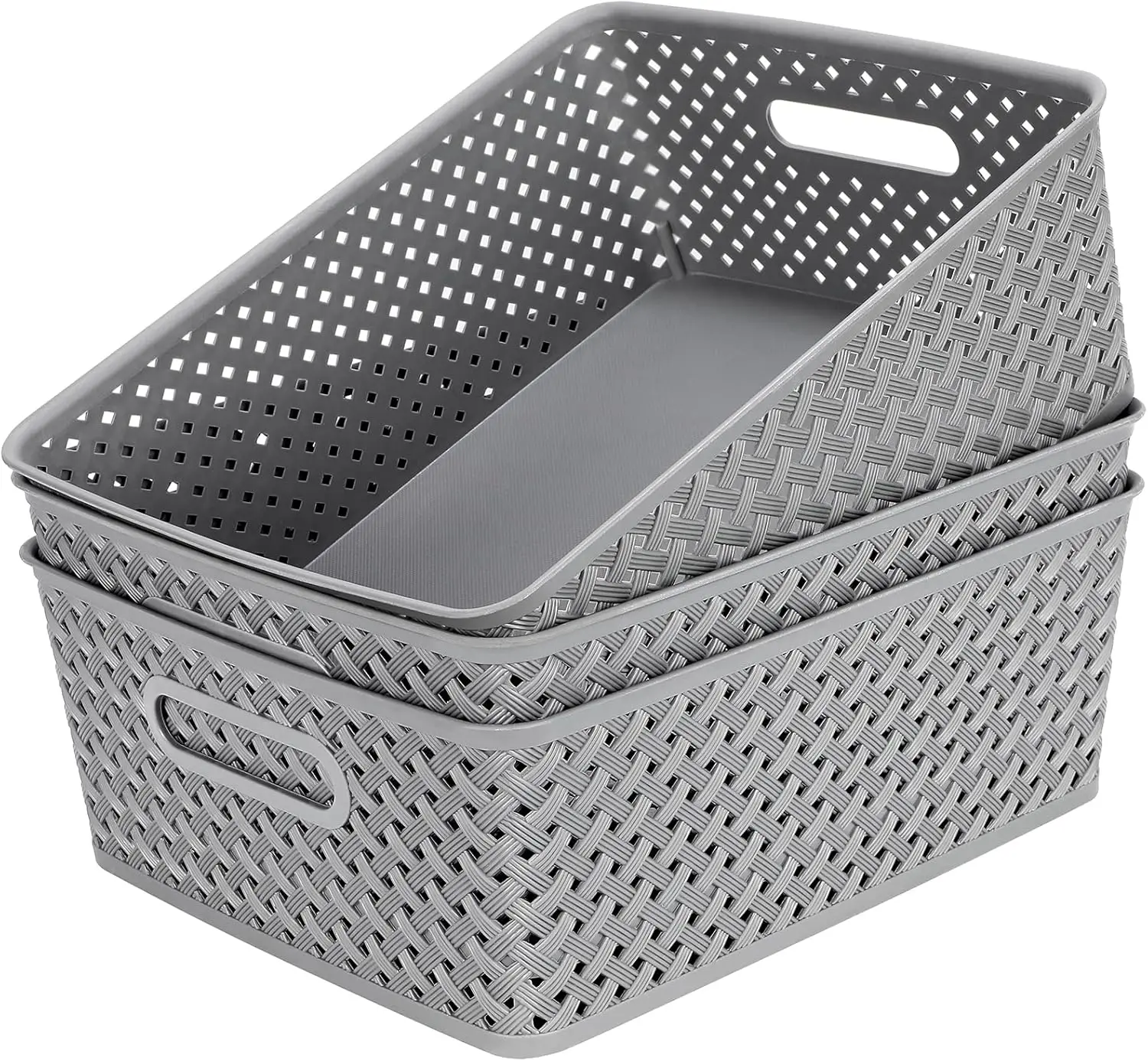 Organization and Storage 3 Packs, Plastic Bins Organizer Bins, Woven Baskets for Storage, Plastic
Organization and Storage 3 Packs, Plastic Bins Organizer Bins, Woven Baskets for Storage, Plastic