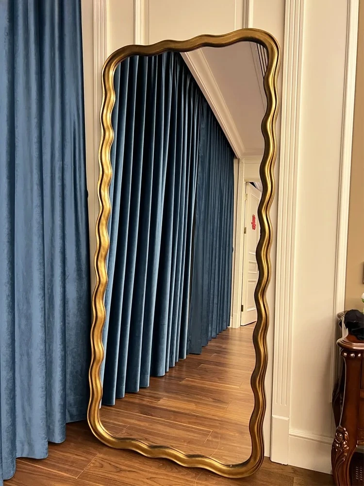 wave full-body mirror household entrance wall-mounted fitting mirror
wave full-body mirror household entrance wall-mounted fitting mirror