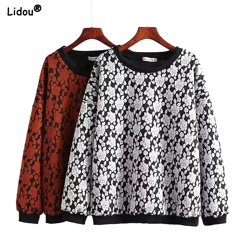 Printing Floral Women's Clothing Patchwork Pullovers Loose T-Shirts Vintage Casual Round Neck Spring Autumn Thin Tops Bottoming
Printing Floral Women's Clothing Patchwork Pullovers Loose T-Shirts Vintage Casual Round Neck Spring Autumn Thin Tops Bottoming