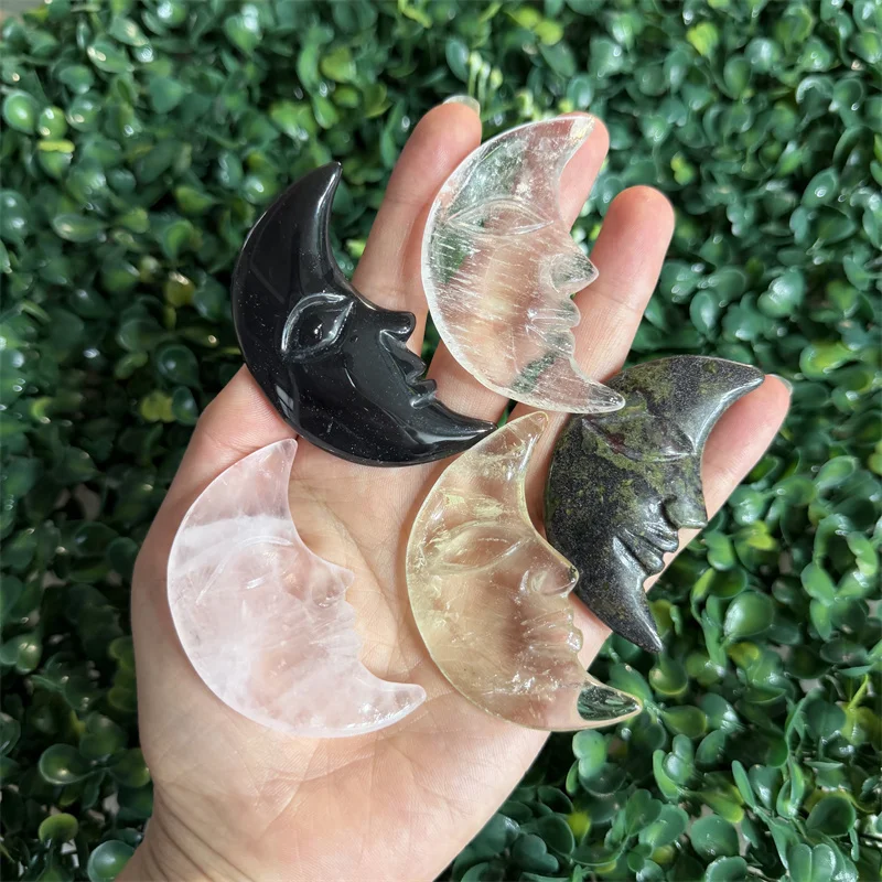 1pc Rose Quartz Moon Shape carved Clear Crystal Citrine Moon Carving Home Decor Unique Crystal Gift
1pc Rose Quartz Moon Shape carved Clear Crystal Citrine Moon Carving Home Decor Unique Crystal Gift