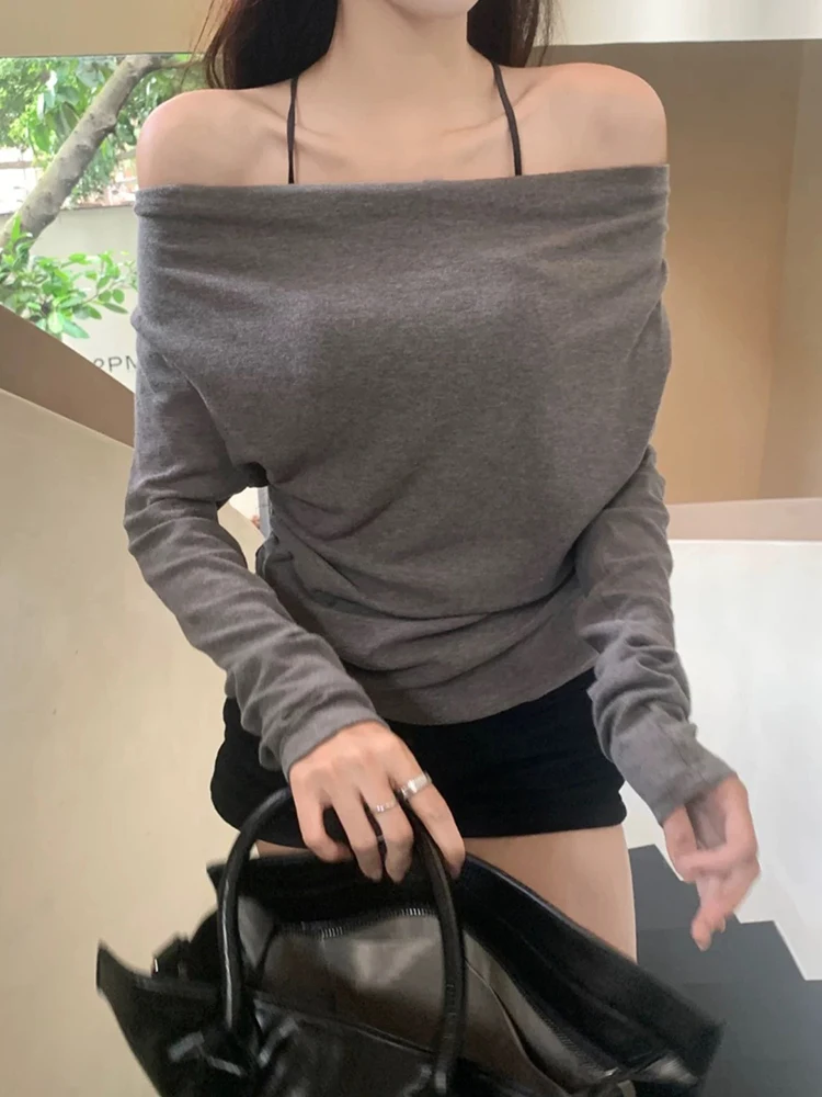 Серые топы с наклонными плечами, Ropa De Mujer, осенние блузки, одежда, футболка, женские футболки, футболки с графическим рисунком, Camisetas с длинными рукавами
Серые топы с наклонными плечами, Ropa De Mujer, осенние блузки, одежда, футболка, женские футболки, футболки с графическим рисунком, Camisetas с длинными рукавами