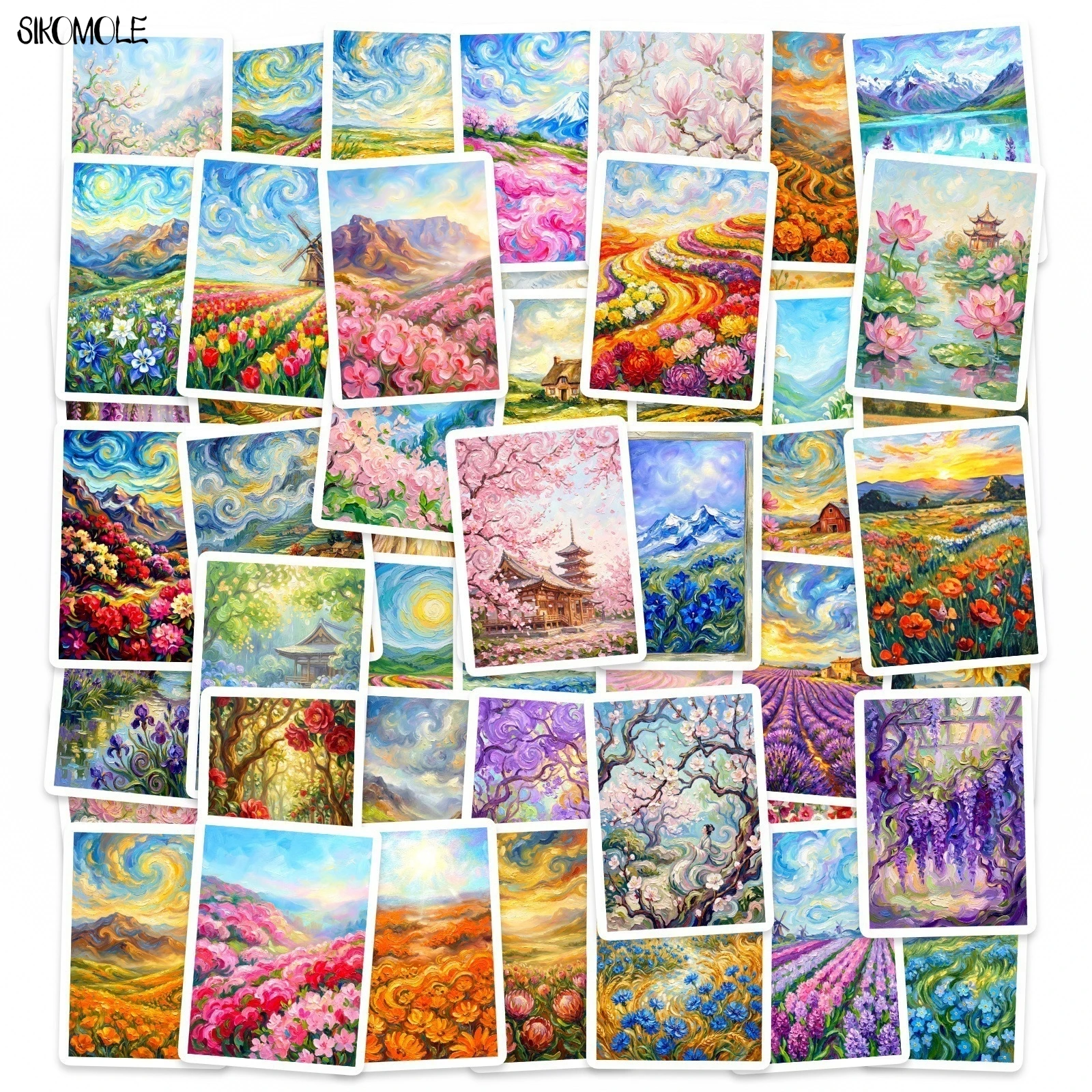 10/30/50PCS Cartoon oil painting Landscape Stickers Book DIY Skateboard Toys Guitar Luggage Suitcase Decoration Graffiti Sticker
10/30/50PCS Cartoon oil painting Landscape Stickers Book DIY Skateboard Toys Guitar Luggage Suitcase Decoration Graffiti Sticker