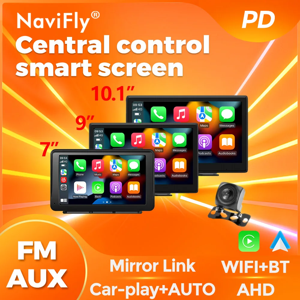 Navifly 7/9/10.1 inch Universal Automotive Multimedia Car Radio Video Player Wireless Carplay Android Auto Audio BT Mirror Link
Navifly 7/9/10.1 inch Universal Automotive Multimedia Car Radio Video Player Wireless Carplay Android Auto Audio BT Mirror Link