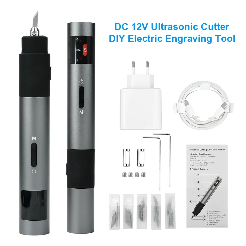 FS-S1 Multi-Function Handheld Ultrasonic Cutter Knife Type-C Charging Ultrasonic Industrial Cutting DIY Electric Engraving Tool
FS-S1 Multi-Function Handheld Ultrasonic Cutter Knife Type-C Charging Ultrasonic Industrial Cutting DIY Electric Engraving Tool