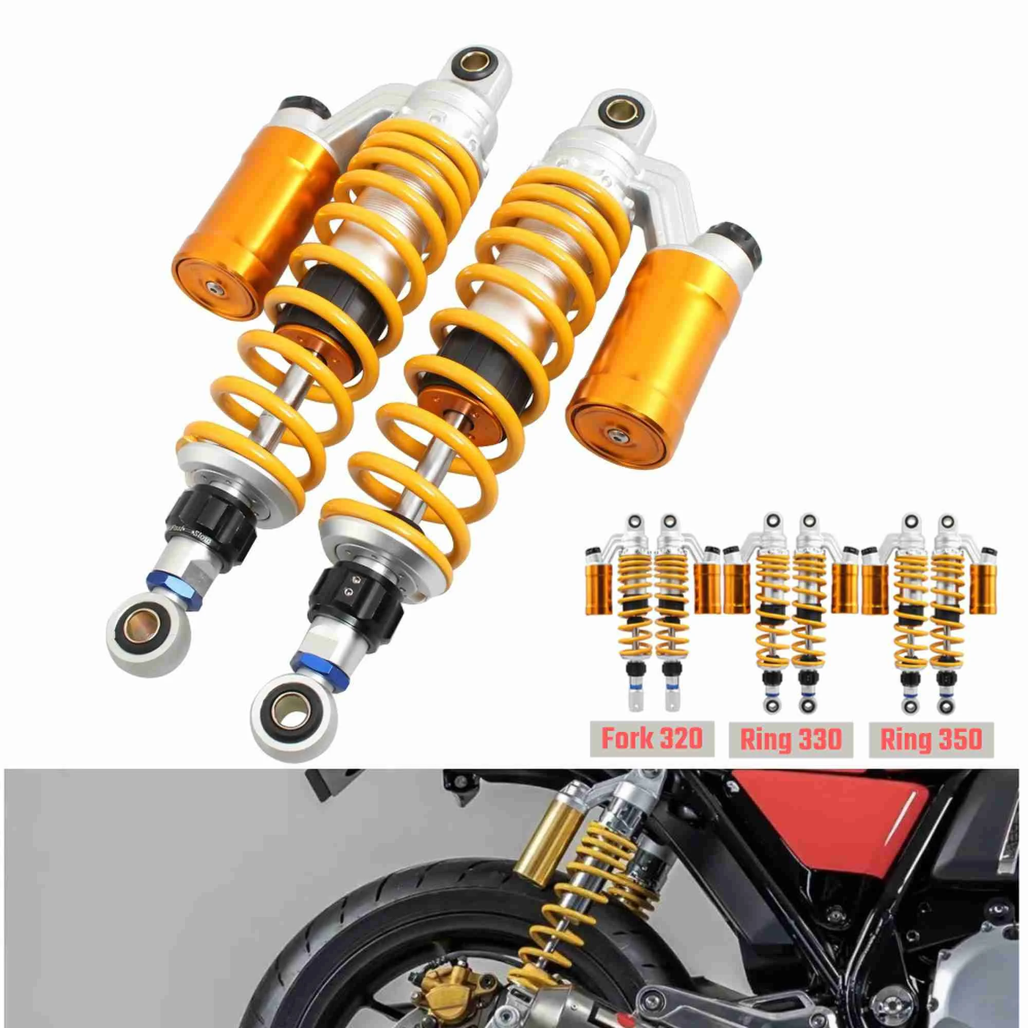 320mm 330mm 350mm Motorcycle Suspension Spring Rear Air Shock Absorbers For Honda Yamaha Suzuki Harley Dirt Bike ATV Motorbike
320mm 330mm 350mm Motorcycle Suspension Spring Rear Air Shock Absorbers For Honda Yamaha Suzuki Harley Dirt Bike ATV Motorbike